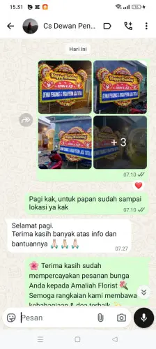 Testimonial Papan Bunga Pernikahan ambit