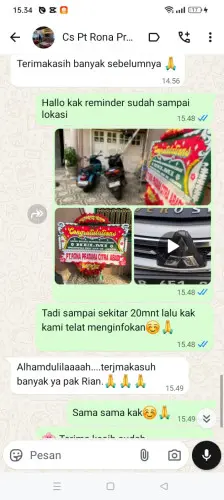 Testimonial Papan Bunga ambit
